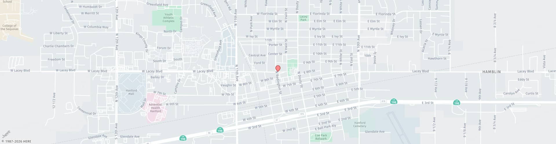 Location Map: 340 W. 8th St. Hanford, CA 93230